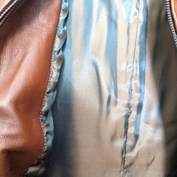 🤎Women's Milk Chocolate Brown Leather Jacket🤎 - Picture 5 of 6